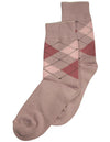 Tic Tac Toe - Big Girls' Argyle Sock