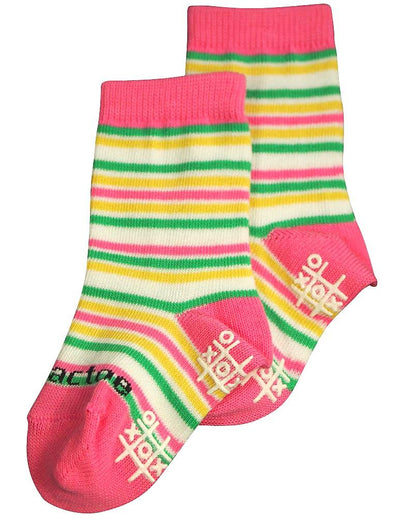 Tic Tac Toe Girls Striped Sock