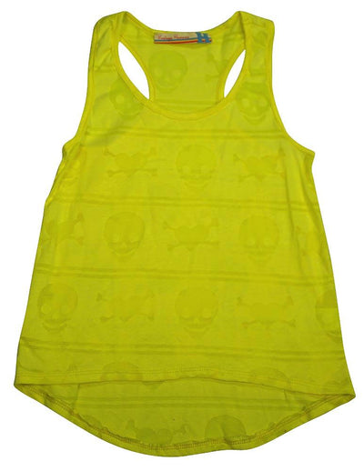 Vintage Havana - Big Girls' Hi Lo Skull Tank Top