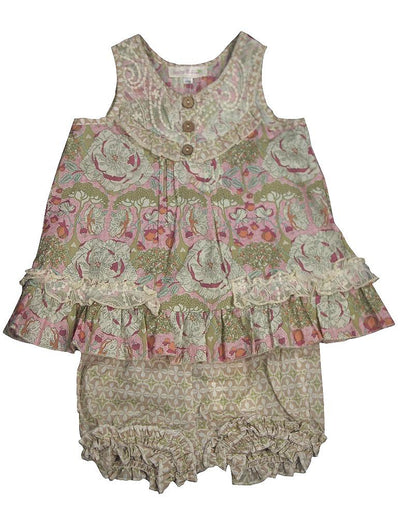 Baby Sara Infant Baby Girls Sleeveless 2 Piece Floral Dress, 32259