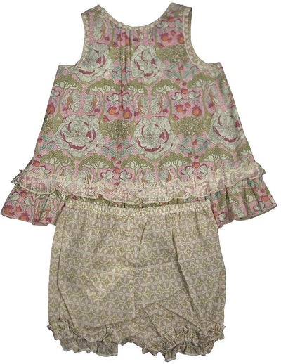 Baby Sara Infant Baby Girls Sleeveless 2 Piece Floral Dress, 32259