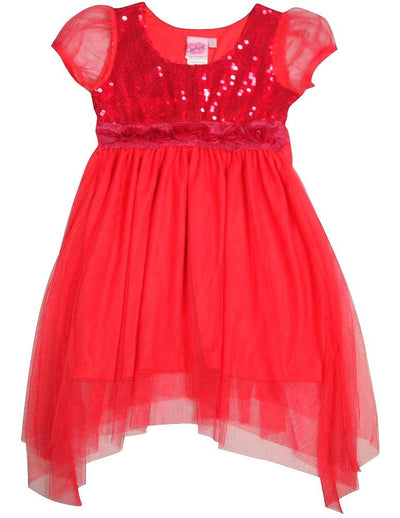 Lipstik Girls Short Sleeve Party Dress