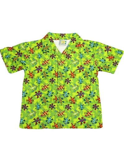 Max and Otto - Boys Short Sleeved Cover-up, Royal, Lime 4765