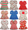 Sara's Prints Toddler Girls Long Sleeve Gown Multi Prints Ruffle Flame Resistant, 32735