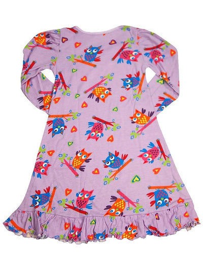 Sara's Prints Toddler Girls Long Sleeve Gown Multi Prints Ruffle Flame Resistant, 32735