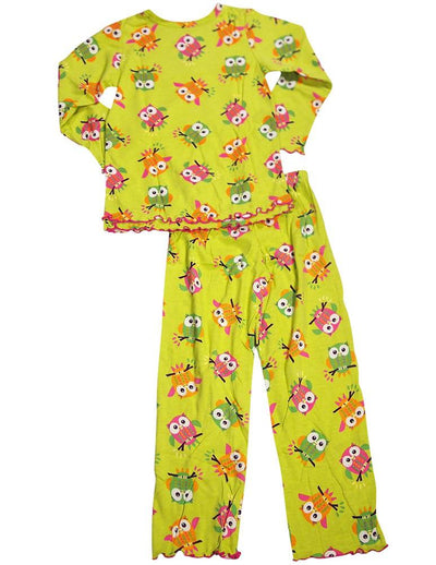 Sara's Prints Girls 2 Piece Long Sleeve Sleepwear Pajama Set - Flame Resistant, 20009