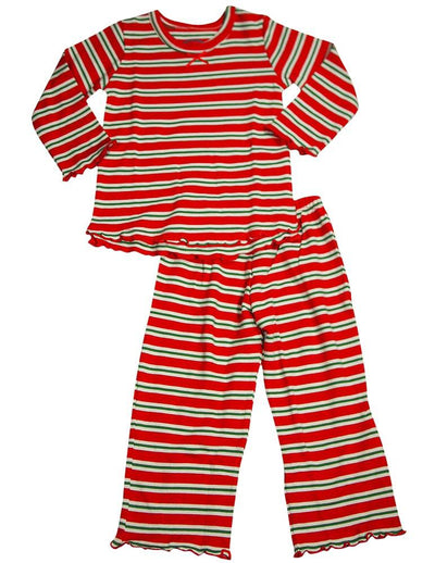 Sara's Prints Girls 2 Piece Long Sleeve Sleepwear Pajama Set - Flame Resistant, 20009