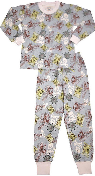 Sara's Prints Boys Girls Unisex Kids Long Sleeve 2 Piece Pajama Set, 32831