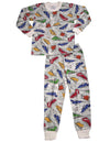 Sara's Prints Boys Girls Unisex Kids Long Sleeve 2 Piece Pajama Set, 32831