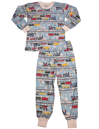 Sara's Prints Boys Girls Unisex Kids Long Sleeve 2 Piece Pajama Set, 32831