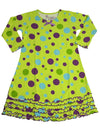 Sara's Prints Toddler Girls Long Sleeve Gown Multi Prints Ruffle Flame Resistant, 32854