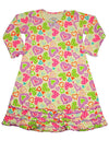 Sara's Prints Toddler Girls Long Sleeve Gown Multi Prints Ruffle Flame Resistant, 32854