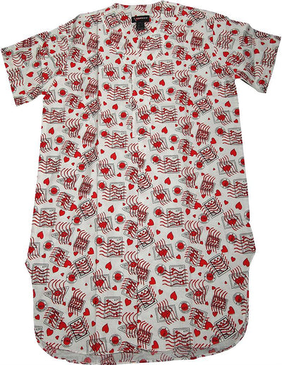 Varsity - Mens Short Sleeve Valentine Broadcloth Nightshirt