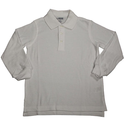 French Toast School Uniform Unisex Long Sleeve Pique Polo Shirt (Sizes 4-20), 33350