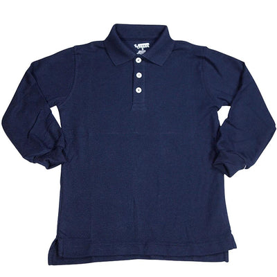 French Toast School Uniform Unisex Long Sleeve Pique Polo Shirt (Sizes 4-20), 33350