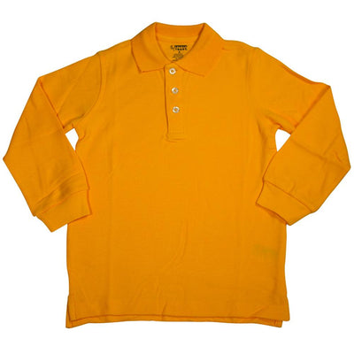 French Toast School Uniform Unisex Long Sleeve Pique Polo Shirt (Sizes 4-20), 33350