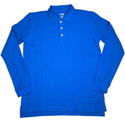 French Toast School Uniform Unisex Long Sleeve Pique Polo Shirt (Sizes 4-20), 33350