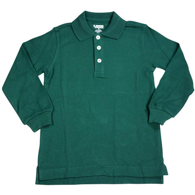 French Toast School Uniform Unisex Long Sleeve Pique Polo Shirt (Sizes 4-20), 33350