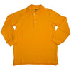 French Toast - Big Boys Long Sleeve Pique Polo, Gold 33381-20