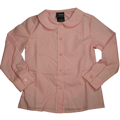 French Toast Uniform Toddler Girls Long Sleeve Feminine Fit Peter Pan Blouse, 33406