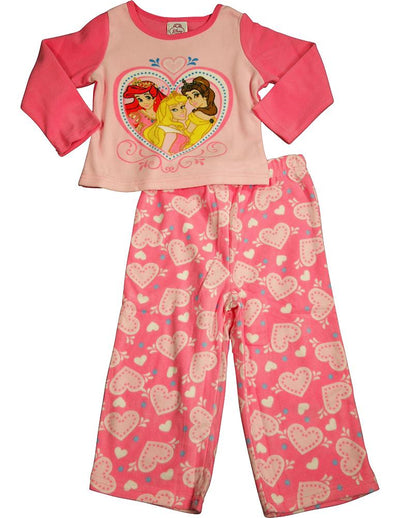 Disney Princess - Little Girls LS Disney Princess Fleece Pajamas