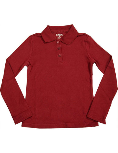 French Toast Girls Long Sleeve Interlock Polo Shirt