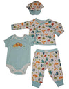 Happi by Dena - Baby Boys 4 Piece Pant Set