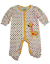 Happi by Dena - Baby Girls Long Sleeve Footed Velour Coverall