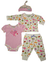 Happi by Dena - Baby Girls 4 Piece Pant Set