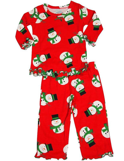 Sara's Prints Girls 2 Piece Long Sleeve Sleepwear Pajama Set - Flame Resistant, 20009