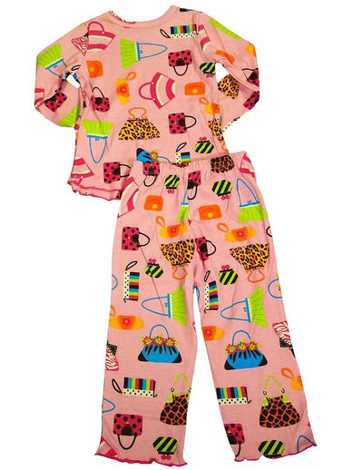 Sara's Prints Baby Infant Girls 2 Piece Long Sleeve Sleepwear Pajama Set, 35220