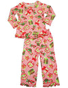 Sara's Prints Girls 2 Piece Long Sleeve Sleepwear Pajama Set - Flame Resistant, 20009