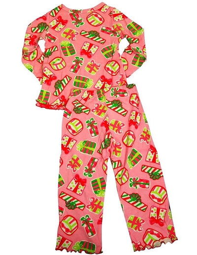 Sara's Prints Girls 2 Piece Long Sleeve Sleepwear Pajama Set - Flame Resistant, 20009