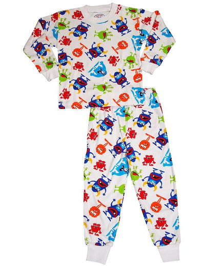 Sara's Prints Boys Girls Unisex Kids Long Sleeve 2 Piece Pajama Set, 37949