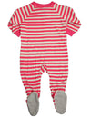 Sara's Prints Baby Infant Girls Long Sleeve Footed Zip Up Sleep Pajama Coverall, 35258