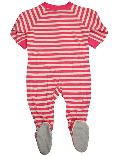 Sara's Prints Baby Infant Girls Long Sleeve Footed Zip Up Sleep Pajama Coverall, 35258