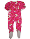 Sara's Prints Toddler Girls Long Sleeve Footed Zip Up Sleep Pajama Coverall, 35268