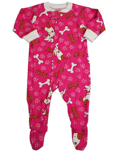 Sara's Prints Baby Infant Girls Long Sleeve Footed Zip Up Sleep Pajama Coverall, 35258