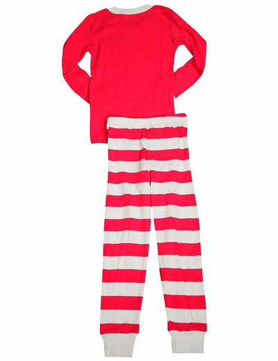 Sara's Prints Girls 2 Piece Long Sleeve Sleepwear Pajama Set - 100% Cotton, 35307