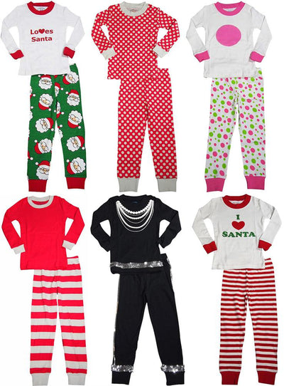 Sara's Prints Girls 2 Piece Long Sleeve Sleepwear Pajama Set - 100% Cotton, 35307