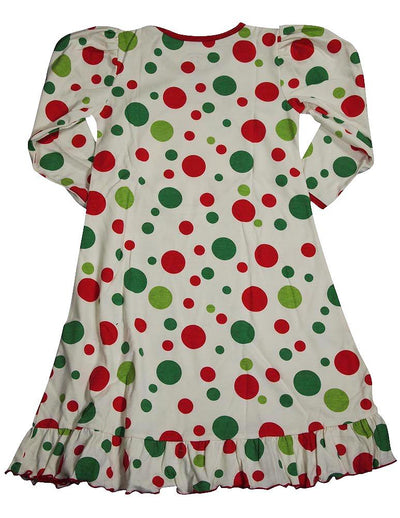 Sara's Prints Toddler Girls Long Sleeve Gown Holiday Ruffle Flame Resistant, 32719