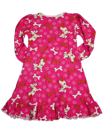 Sara's Prints Toddler Girls Long Sleeve Gown Multi Prints Ruffle Flame Resistant, 32735