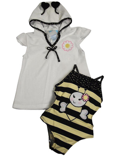 Baby Buns - Little Girls SPF 50 Swimwear Cover-Up Set