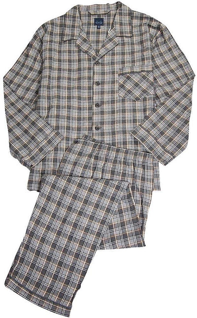 Majestic International Mens Big & Tall Long Sleeve Flannel Sleep Pajama Set, 35517