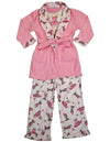 Bunz Kidz - Baby Girls 3 Piece Robe and Pajama Set