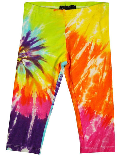 Flowers by Zoe - Little Girls' Capri Legging - Tie Dye and Prints