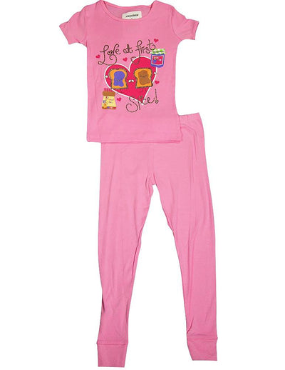 Joe Boxer - Little Girls Short Sleeve PB&J Pajamas