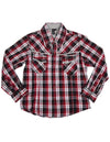 Smash Boys Sizes 4 - 14 Western Style Long Sleeve Button / Snap Down Shirt Top, 35893