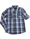 Smash Boys Sizes 4 - 14 Western Style Long Sleeve Button / Snap Down Shirt Top, 35893