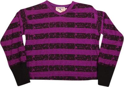 Purple Orchid - Little Girls Long Sleeve Cropped Top